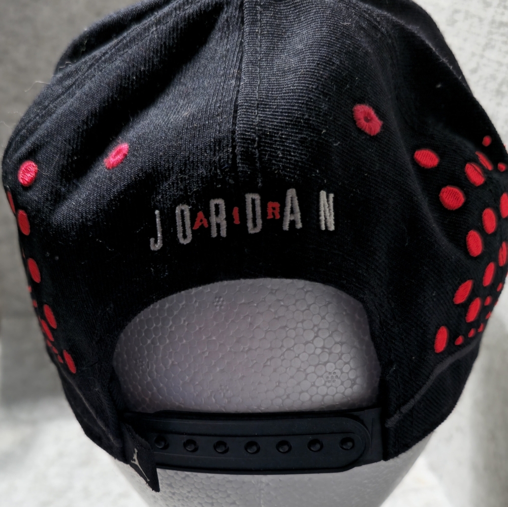Nike Air Jordan Jumpman Snapback Hat Black Red Adjustable - Picture 5 of 7
